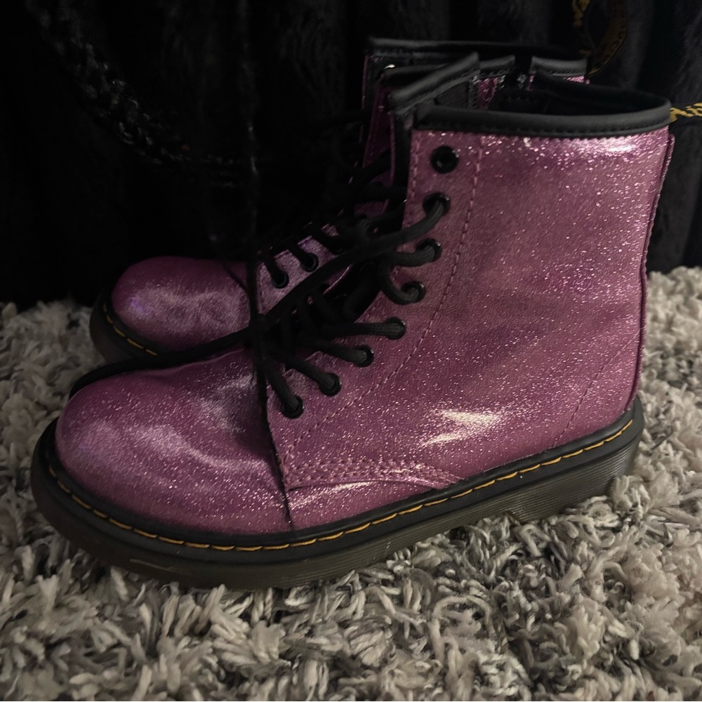 Dr. Martens Glittery Pink Kids Boots